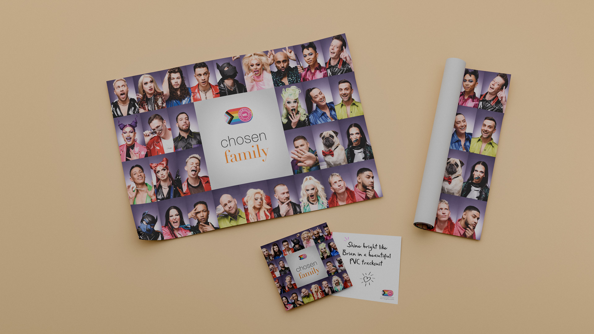 Wrapping paper designed for mr regillios pride campaign