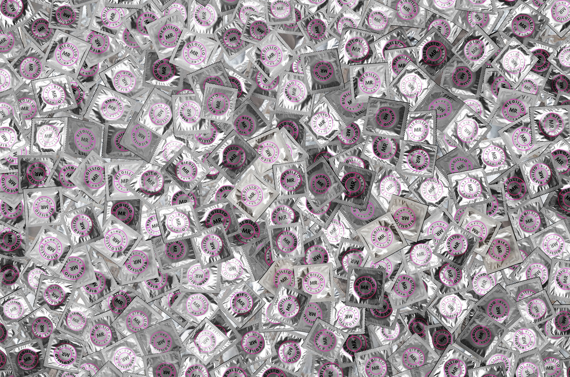 Condom wrapper pattern design