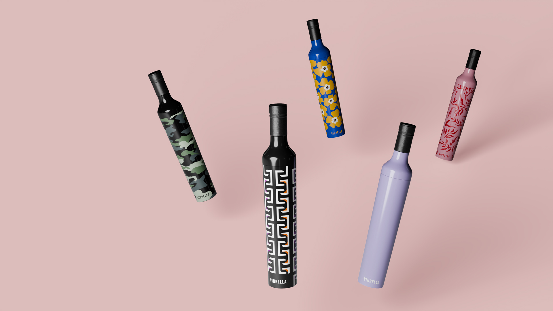 Vinrella floating bottle collection showcase