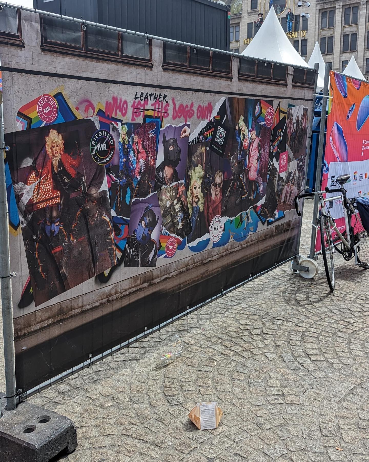 pomotional banner for pride event in amsterdam