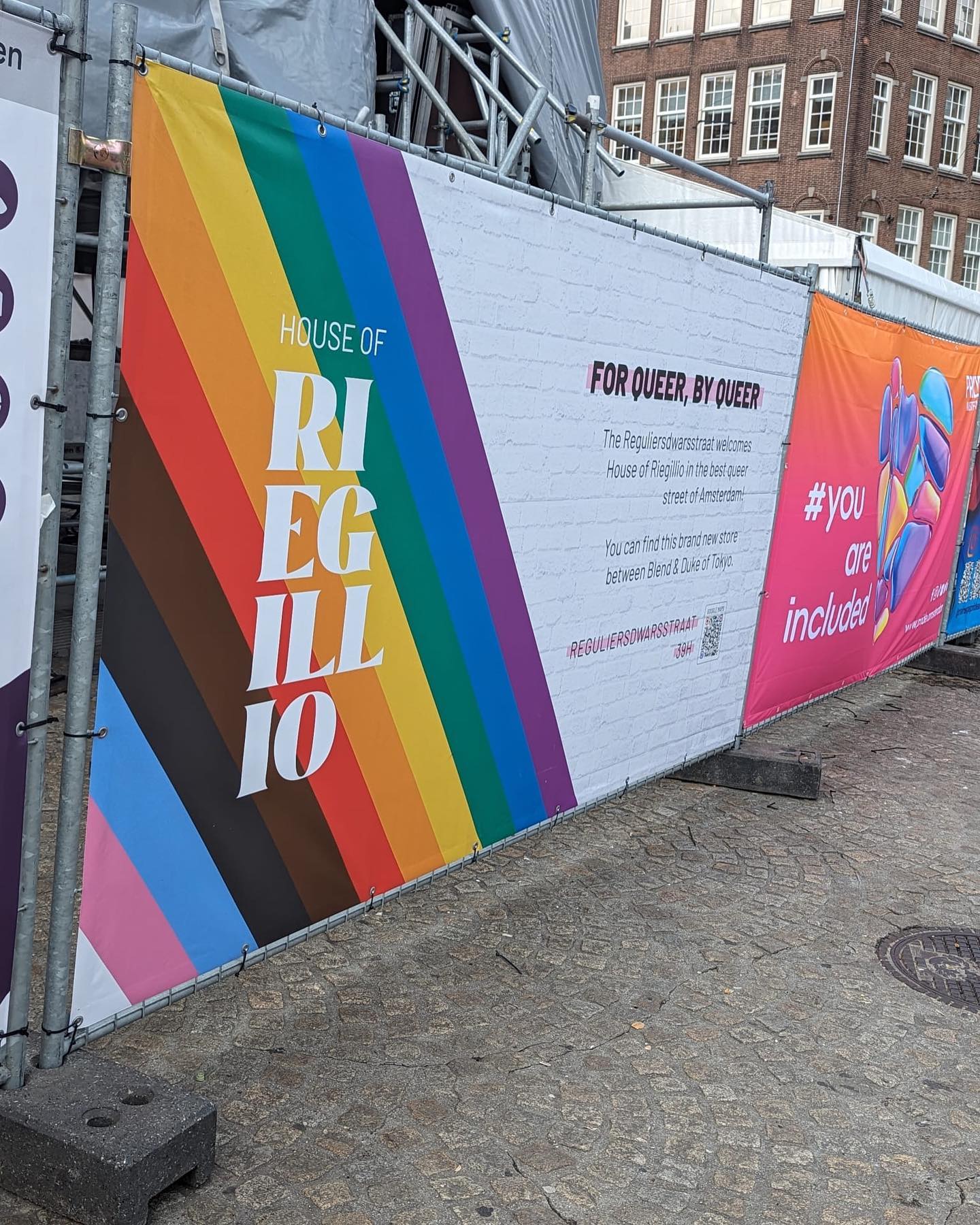 pomotional banner for pride event in amsterdam